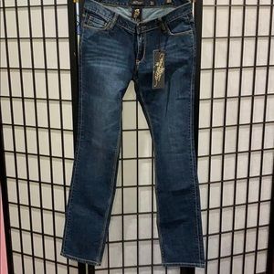 Ed Hardy Rhinestones Skulls embellished Jeans